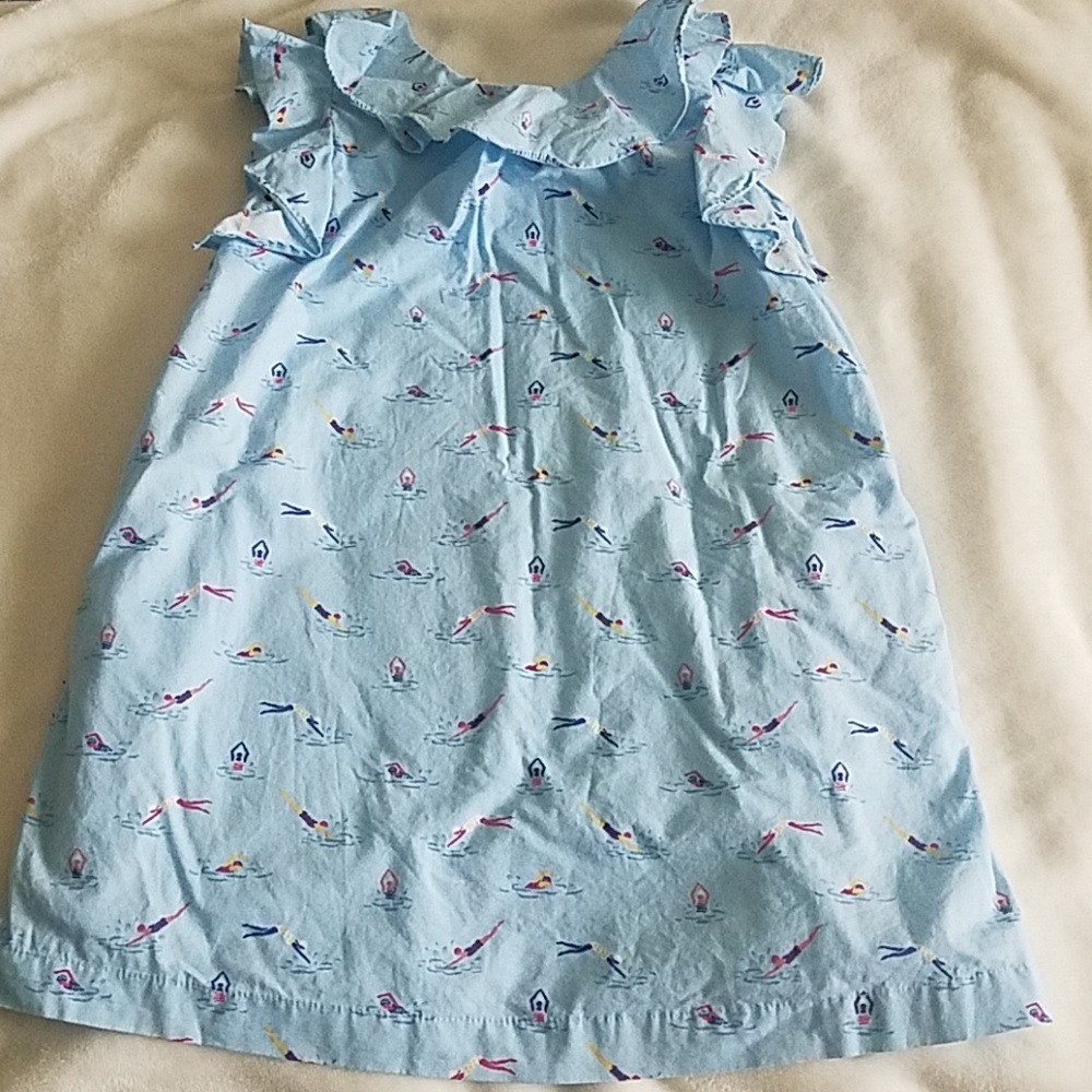 Sweet Shift Dress w/ Swimmers & Ruffle Detail